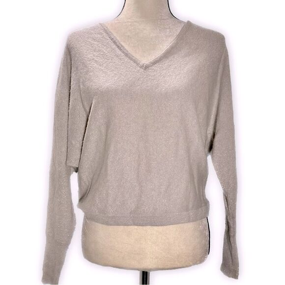 BCBG MaxAzria Wyatt Cashmere Blend Shimmery Sweater Sz S - Picture 2 of 8